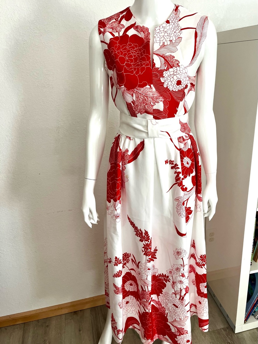 Vintage 70s Hilo Hattie Fashions by Evelyn Margolis Floral Midi Dress Size 8